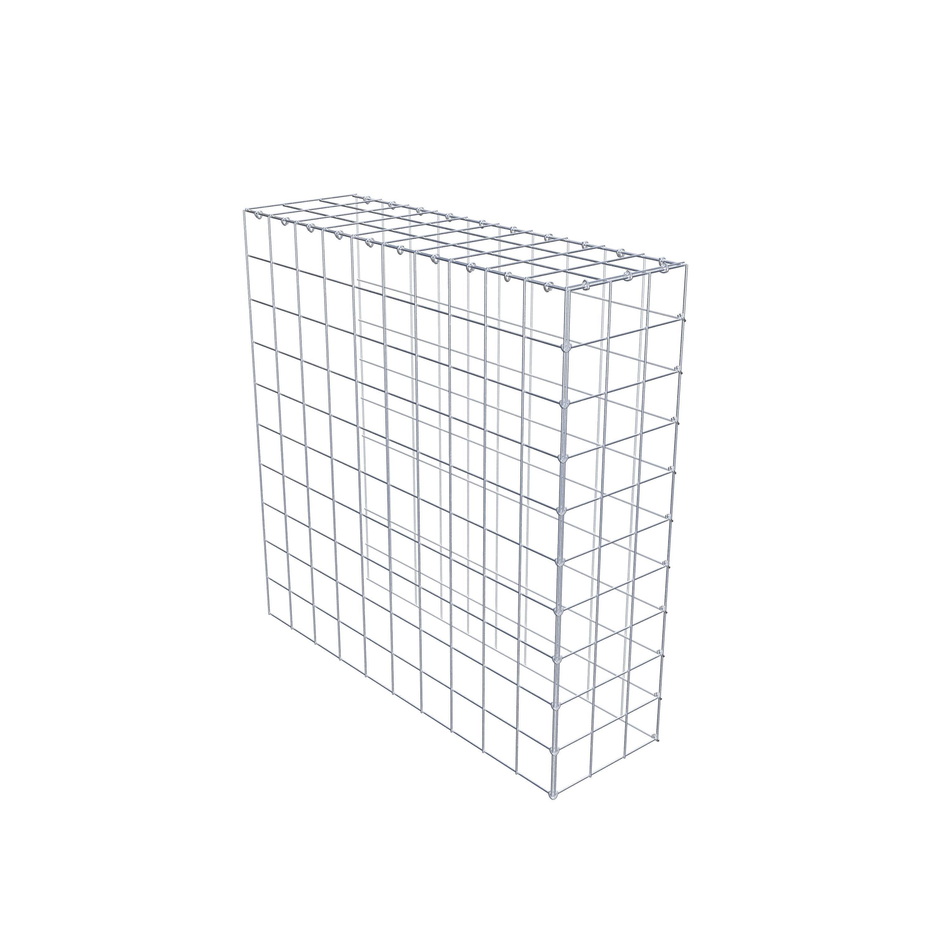 Mounted gabion type 4 100 cm x 100 cm x 30 cm (L x H x D), mesh size 10 cm x 10 cm, C-ring