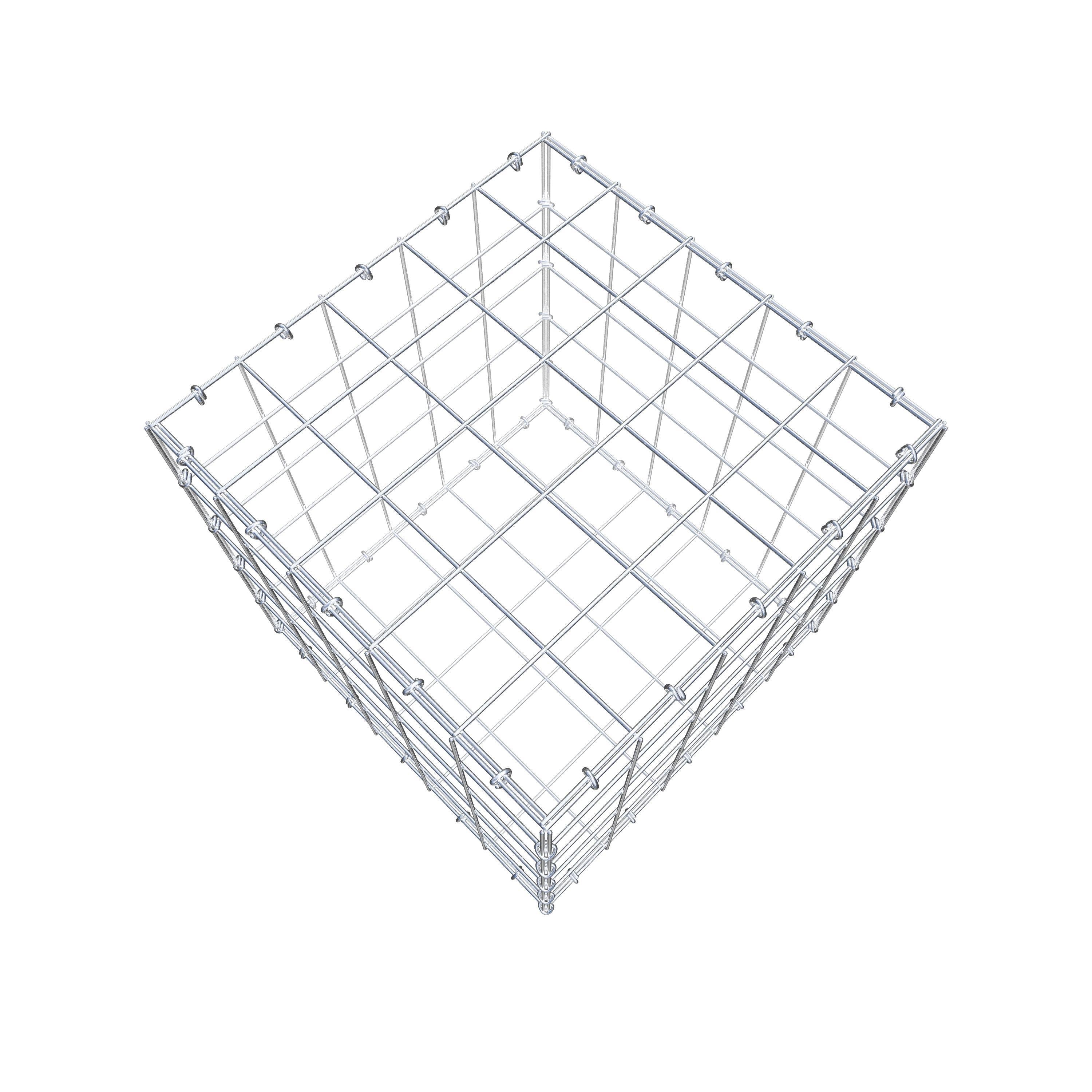 Gabione 50 cm x 50 cm x 50 cm (L x H x T), Maschenweite 10 cm x 10 cm, C-Ring