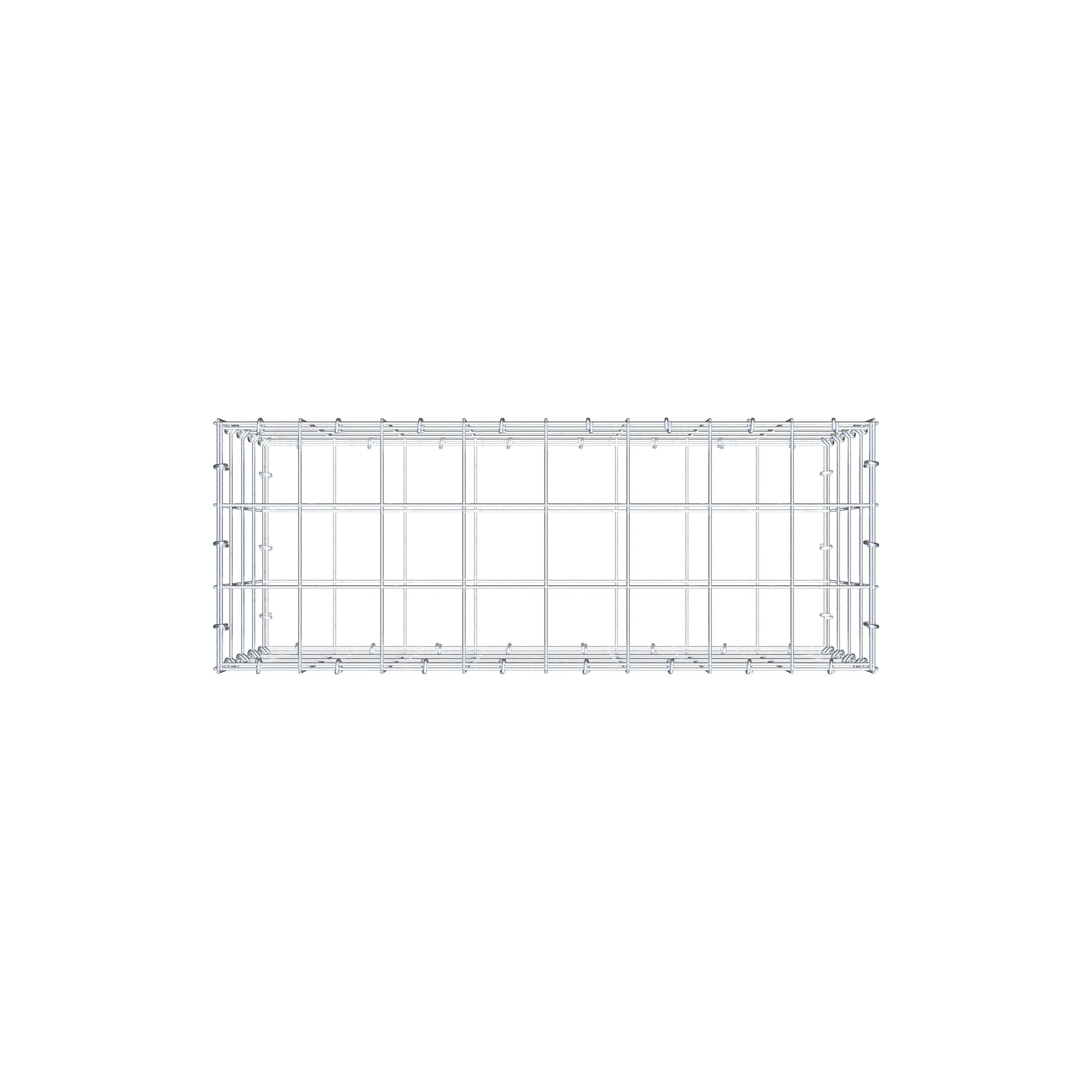 Gabione 80 cm x 40 cm x 30 cm (L x H x T), Maschenweite 10 cm x 10 cm, C-Ring