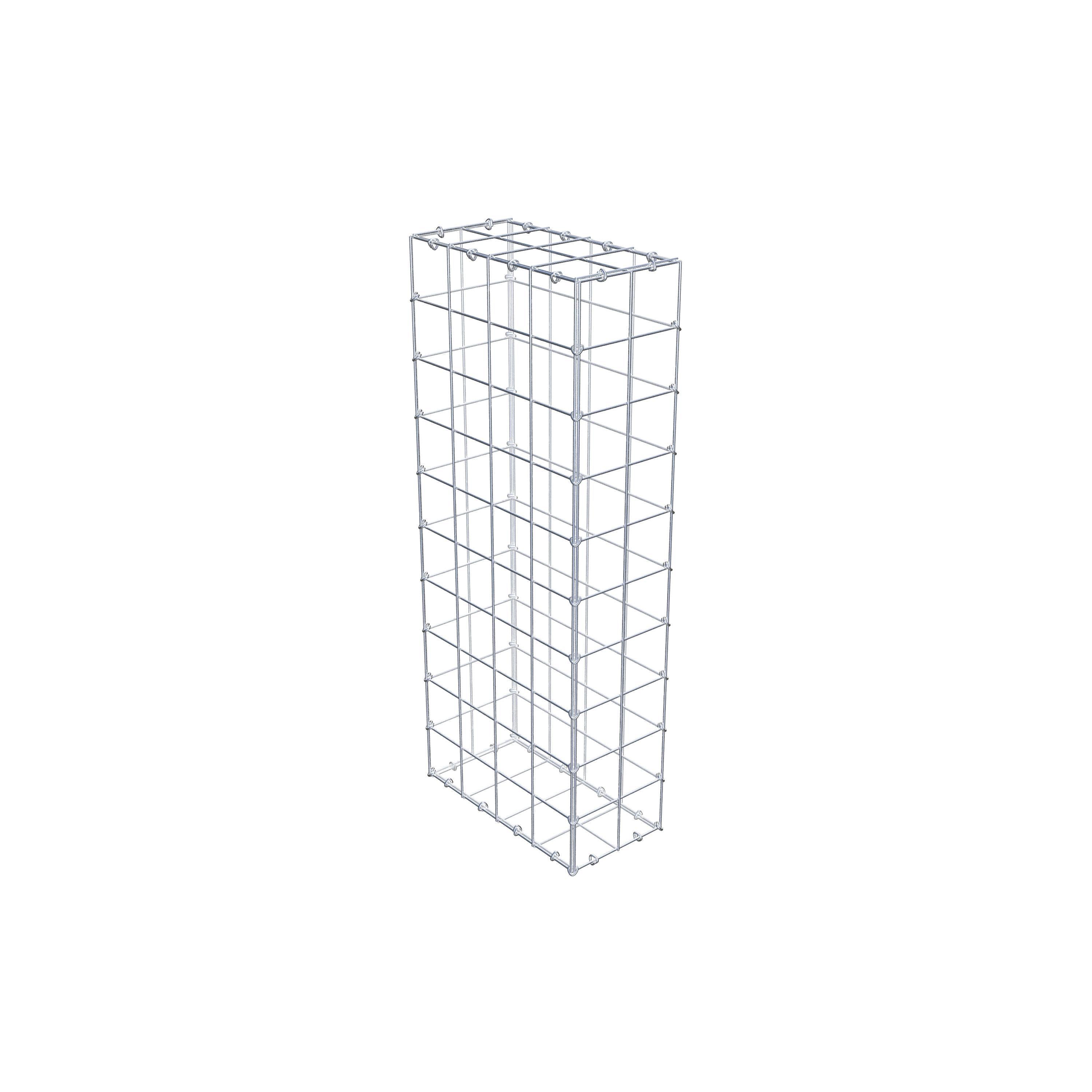 Gabione 100 cm x 40 cm x 20 cm (L x H x T), Maschenweite 10 cm x 10 cm, C-Ring