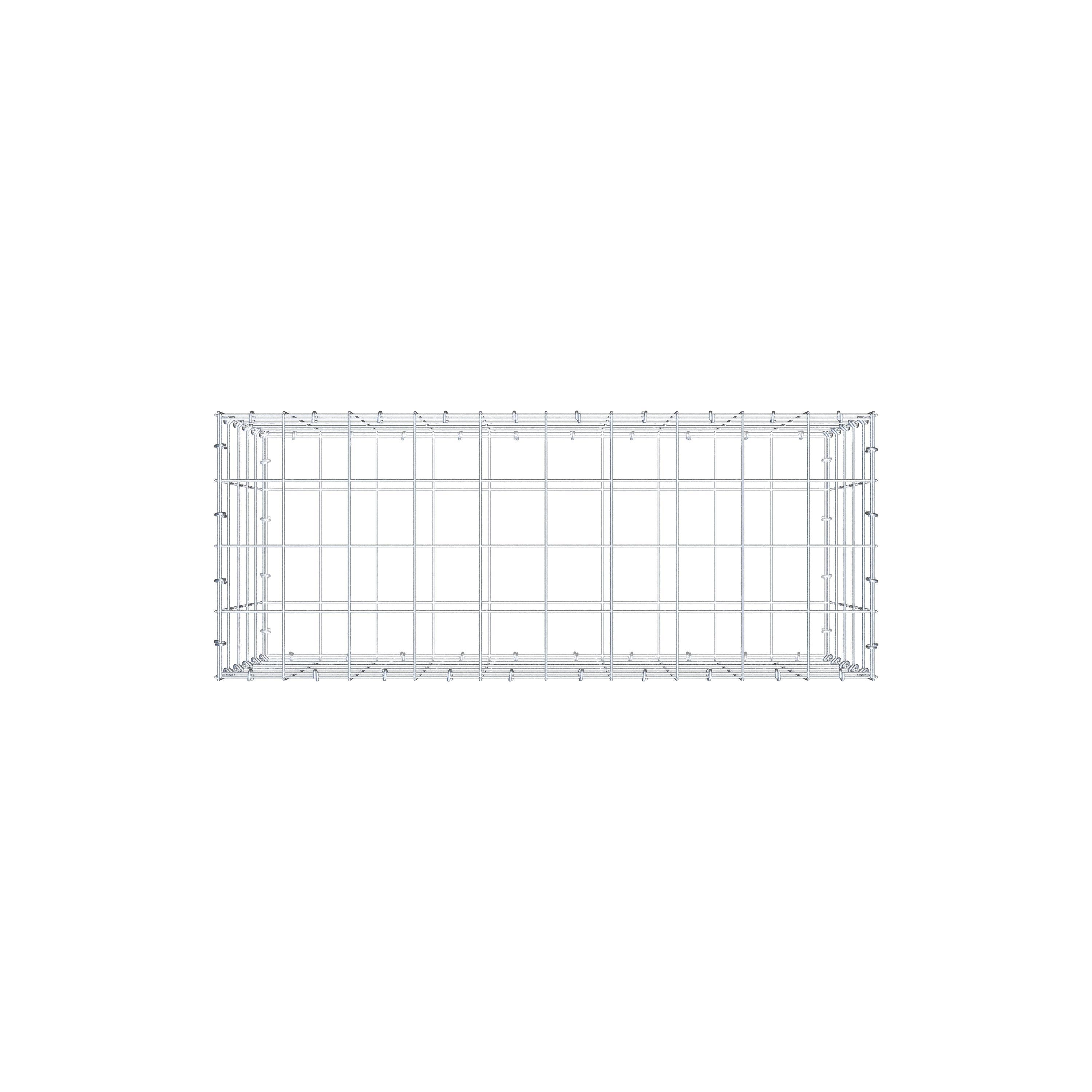 Gabione 100 cm x 50 cm x 40 cm (L x H x T), Maschenweite 10 cm x 10 cm, C-Ring