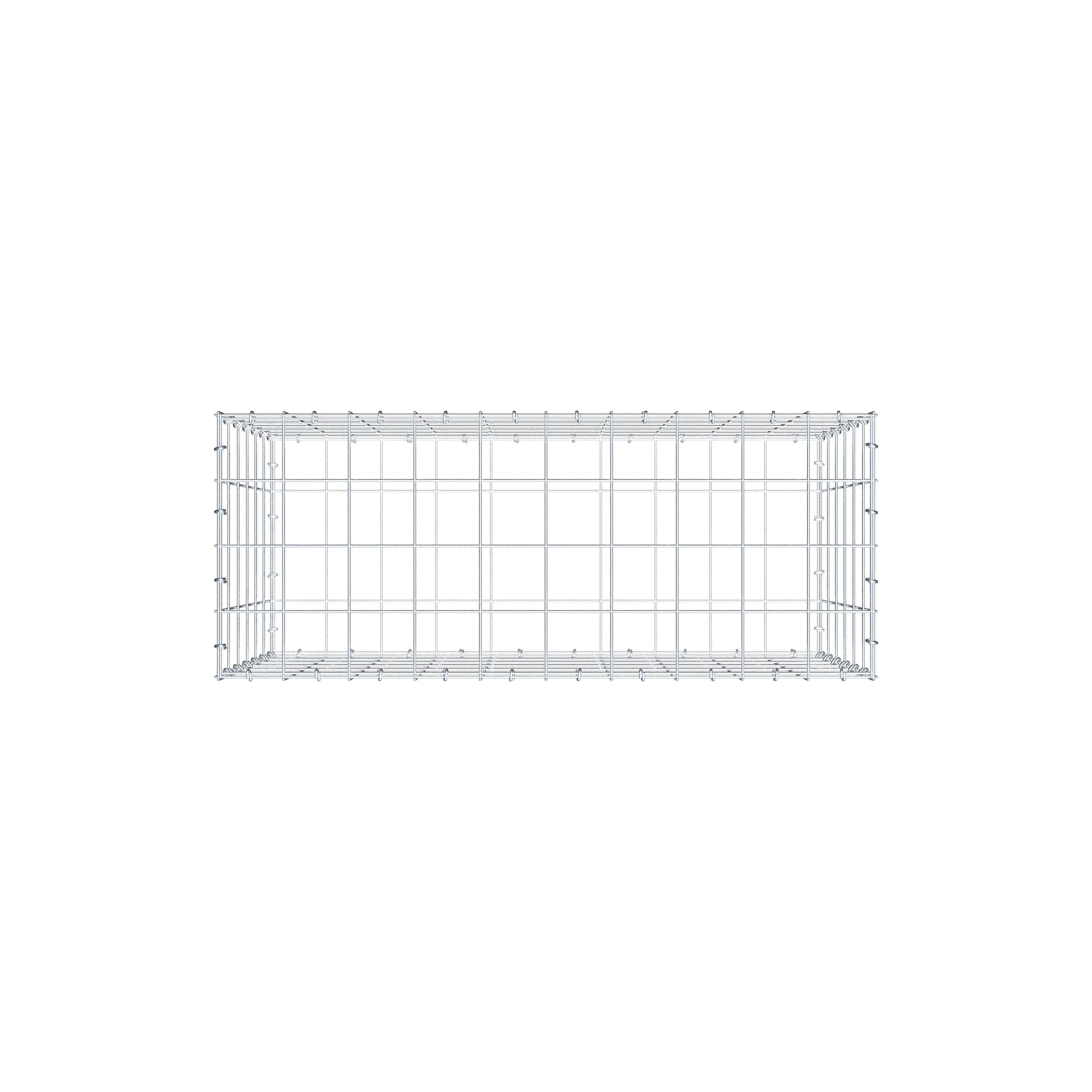 Gabion 100 cm x 60 cm x 40 cm (L x H x D), mesh size 10 cm x 10 cm, C-ring