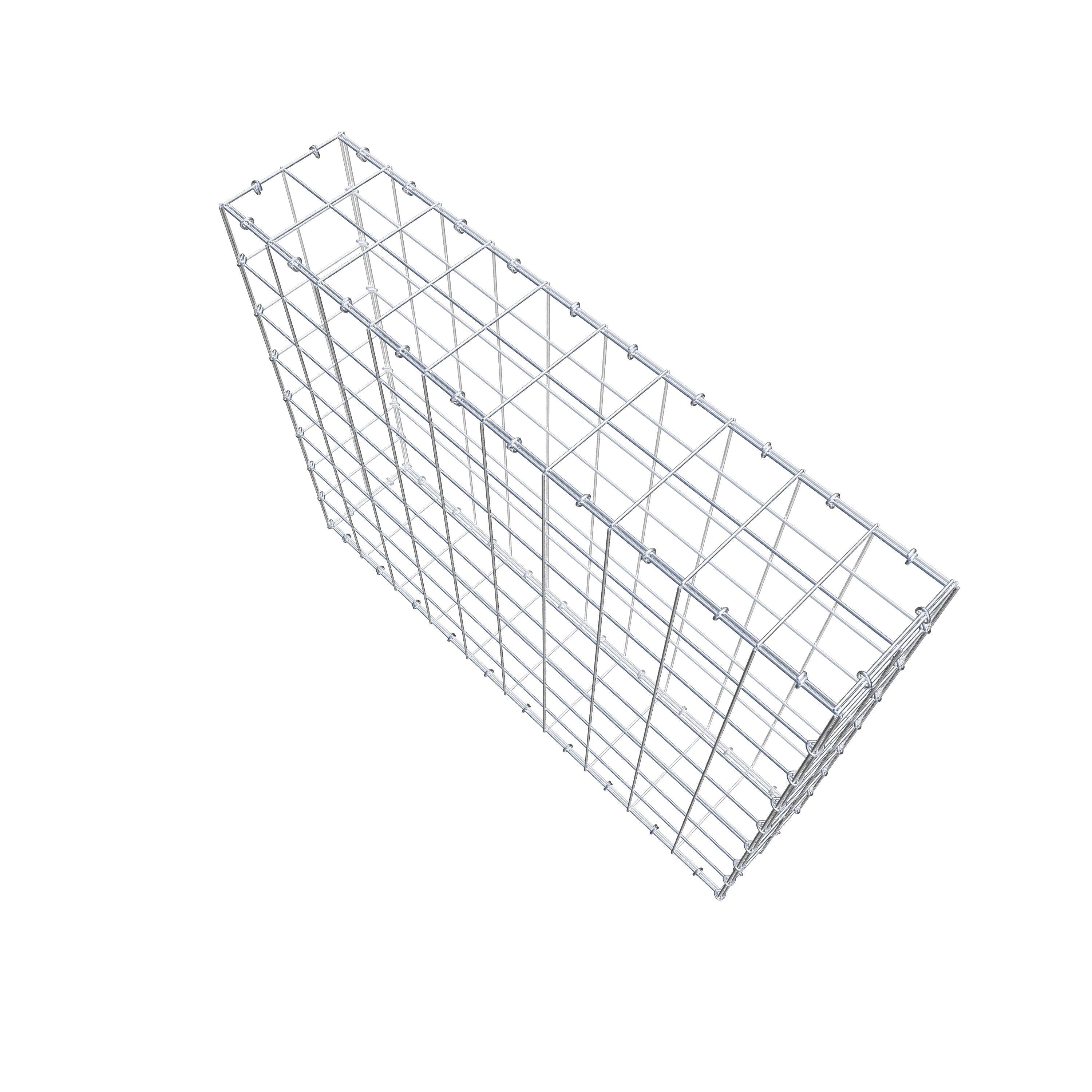 Gabione 100 cm x 80 cm x 20 cm (L x H x T), Maschenweite 10 cm x 10 cm, C-Ring