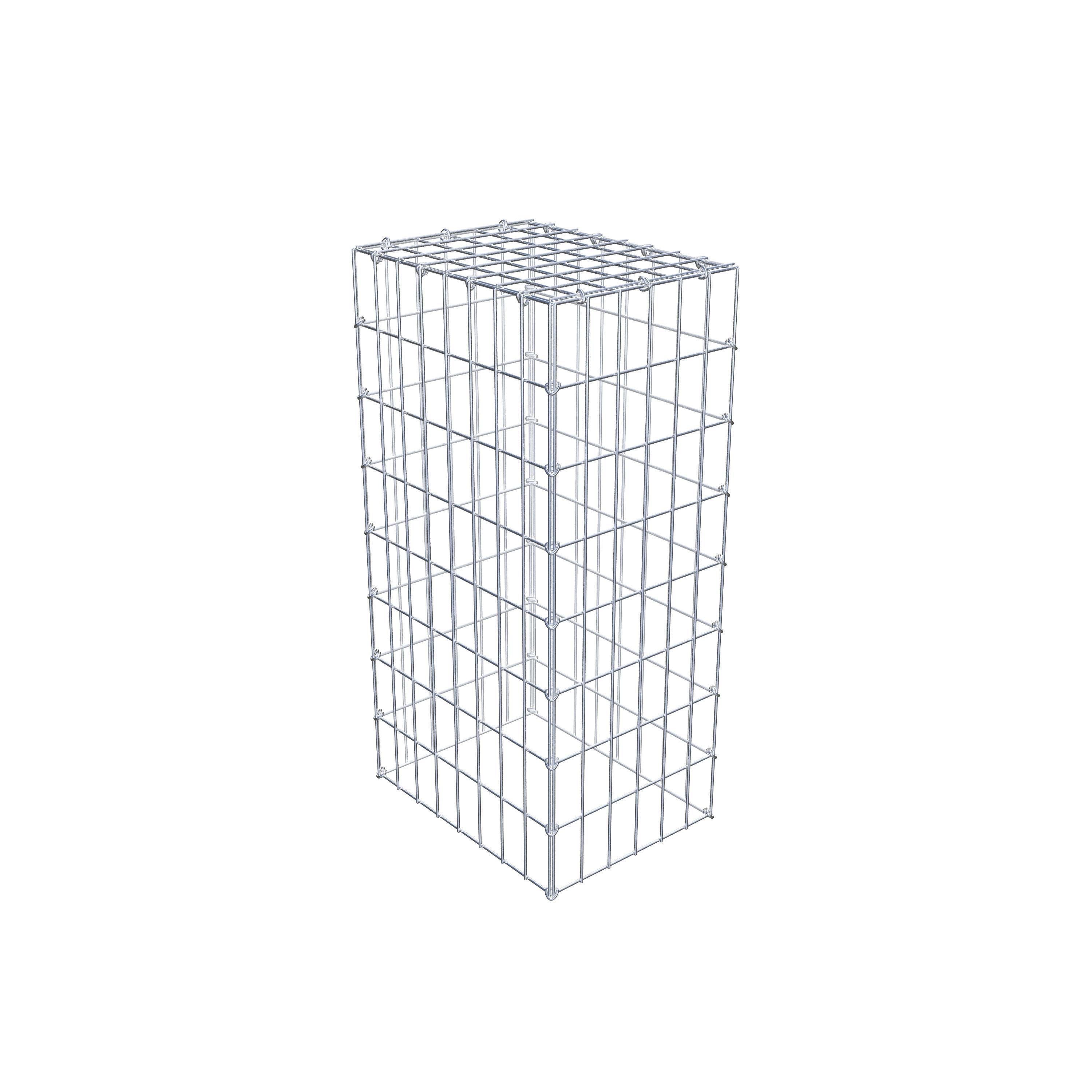 Mounted gabion type 3 80 cm x 40 cm x 30 cm (L x H x D), mesh size 5 cm x 10 cm, C-ring