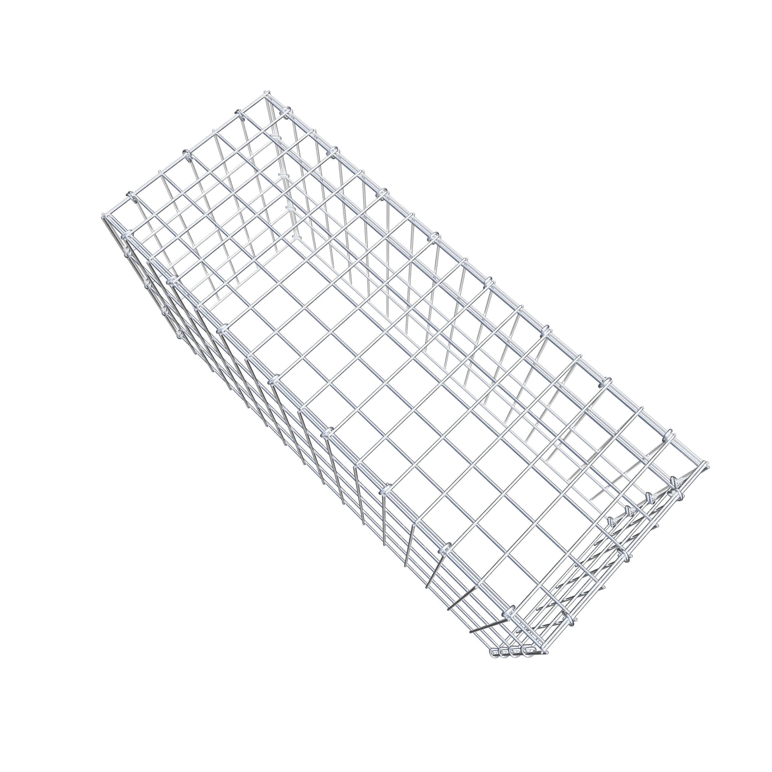 Mounted gabion type 3 80 cm x 40 cm x 30 cm (L x H x D), mesh size 5 cm x 10 cm, C-ring