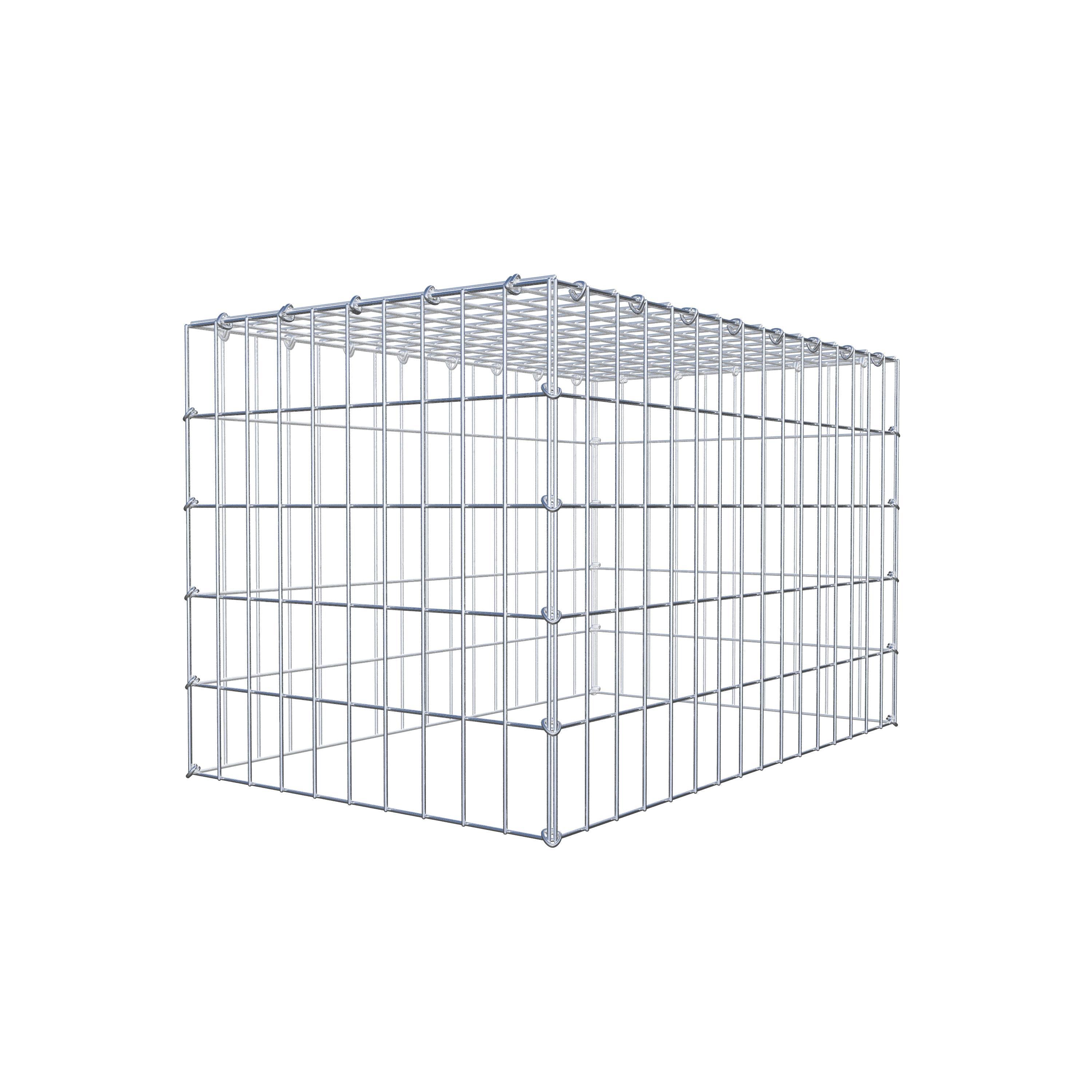 Mounted gabion type 3 80 cm x 50 cm x 50 cm (L x H x D), mesh size 5 cm x 10 cm, C-ring