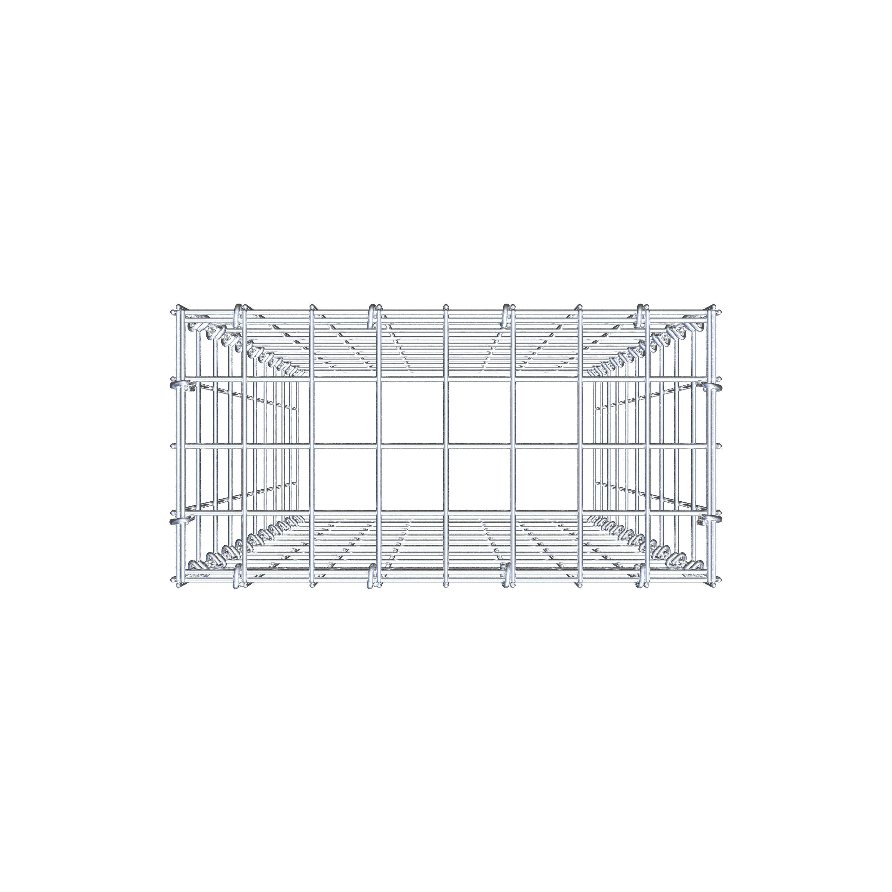 Anbaugabione Typ 3 100 cm x 40 cm x 20 cm (L x H x T), Maschenweite 5 cm x 10 cm, C-Ring