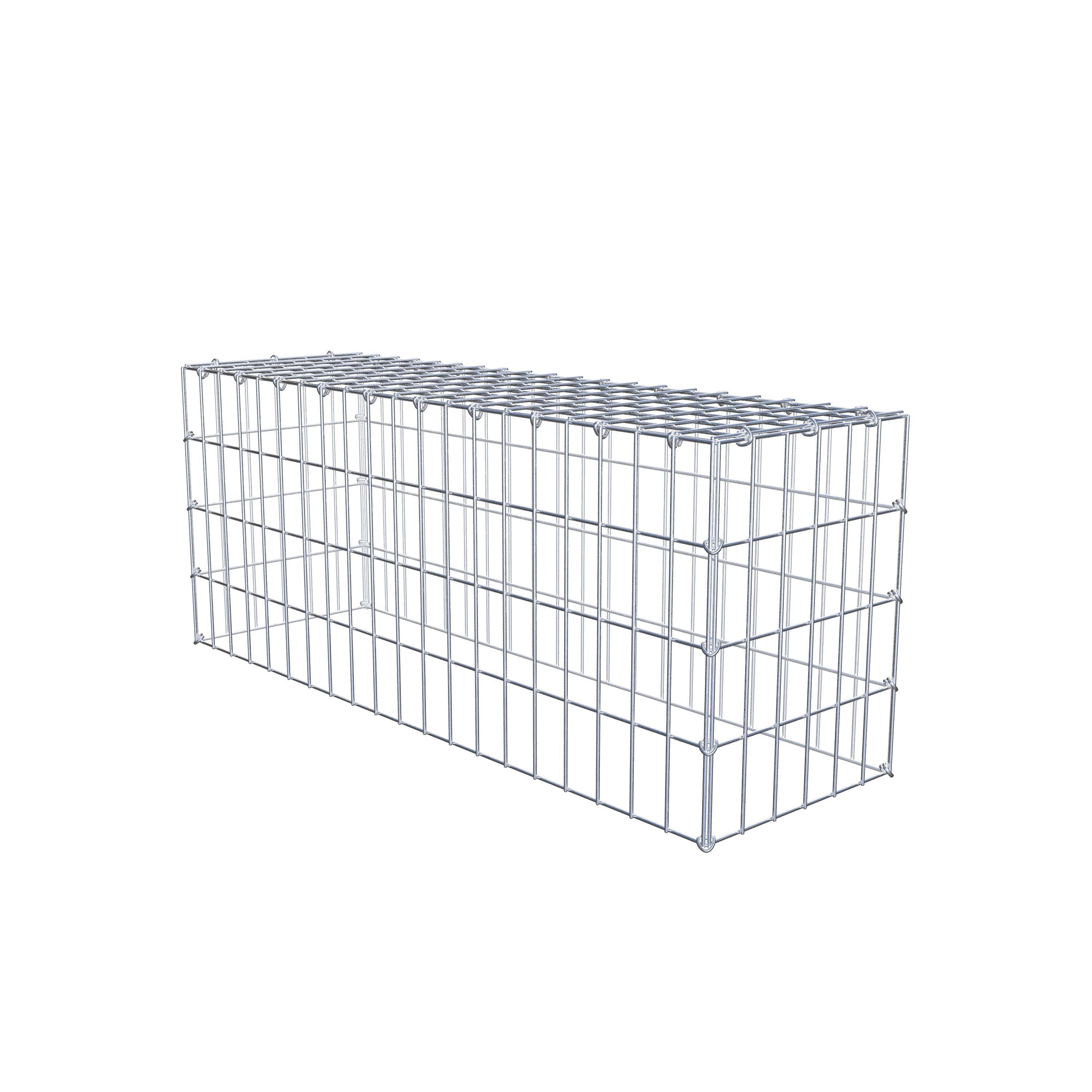 Monteret gabion type 3 100 cm x 40 cm x 30 cm (L x H x D), maskestørrelse 5 cm x 10 cm, C-ring