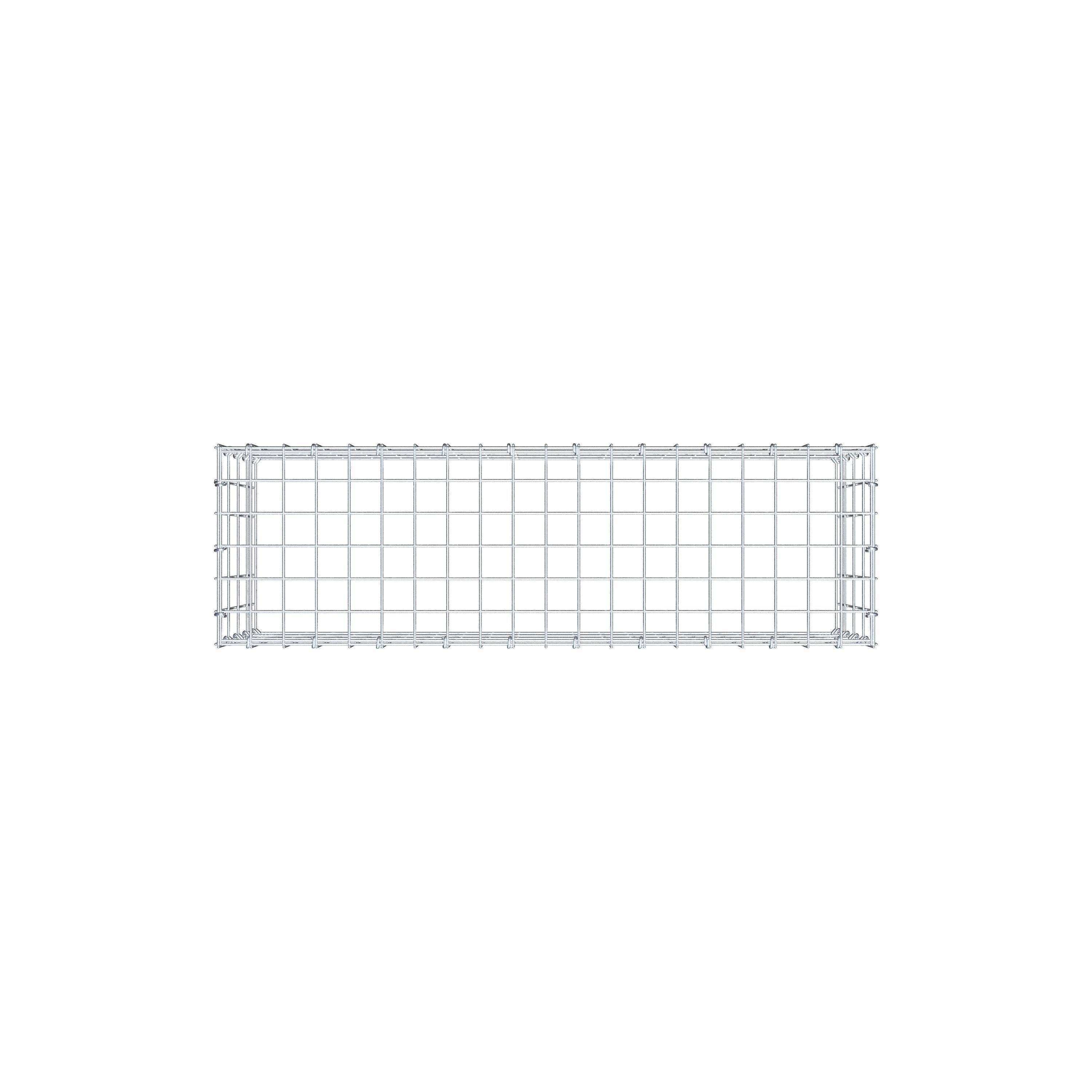 Monteret gabion type 3 100 cm x 40 cm x 30 cm (L x H x D), maskestørrelse 5 cm x 10 cm, C-ring