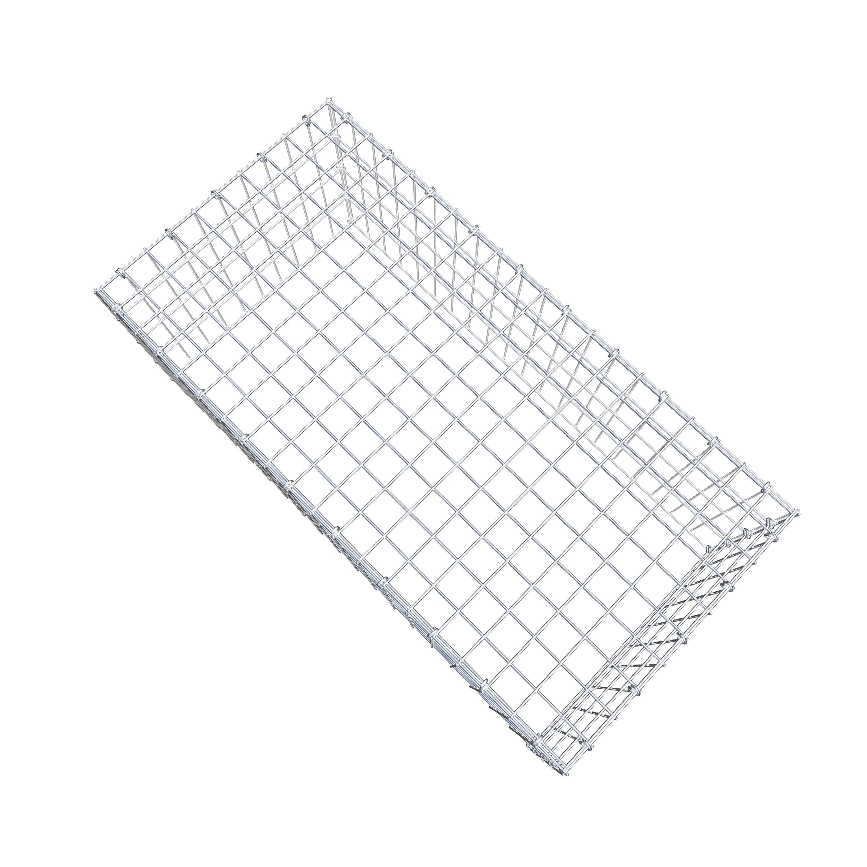 Anbaugabione Typ 3 100 cm x 40 cm x 50 cm (L x H x T), Maschenweite 5 cm x 10 cm, C-Ring