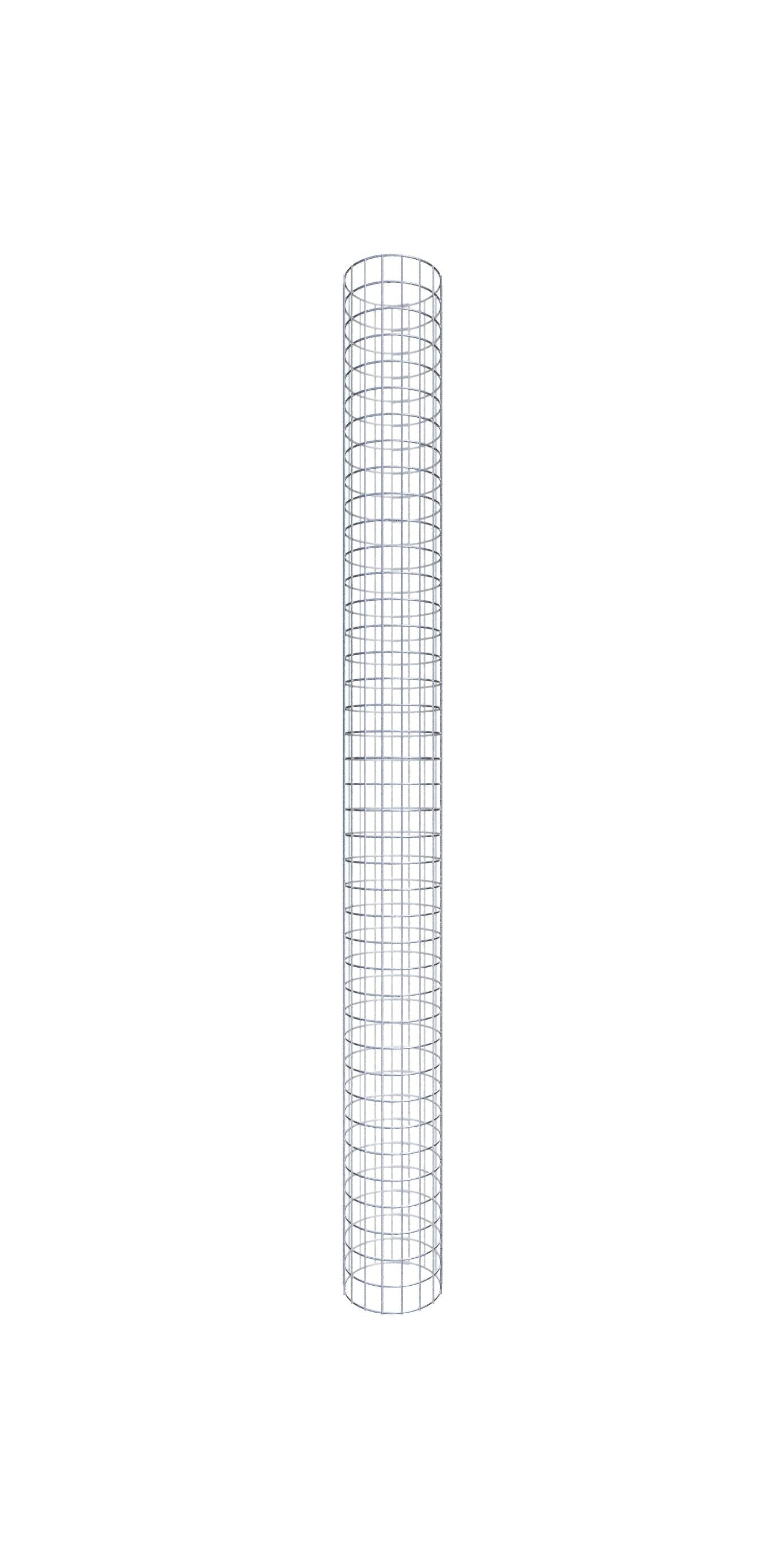 Colonna di gabbioni, rotonda, zincata a caldo, diametro 27 cm, altezza 200 cm, MW 5 cm x 10 cm