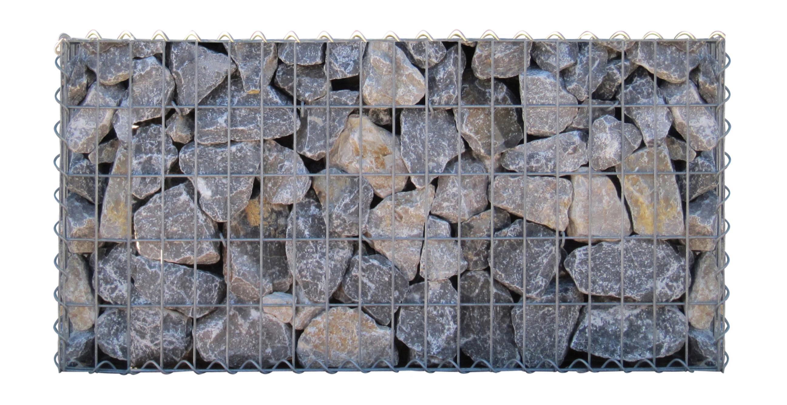 Gabion 100 cm x 20 cm x 50 cm (L x H x D), maskestørrelse 5 cm x 10 cm, spiral