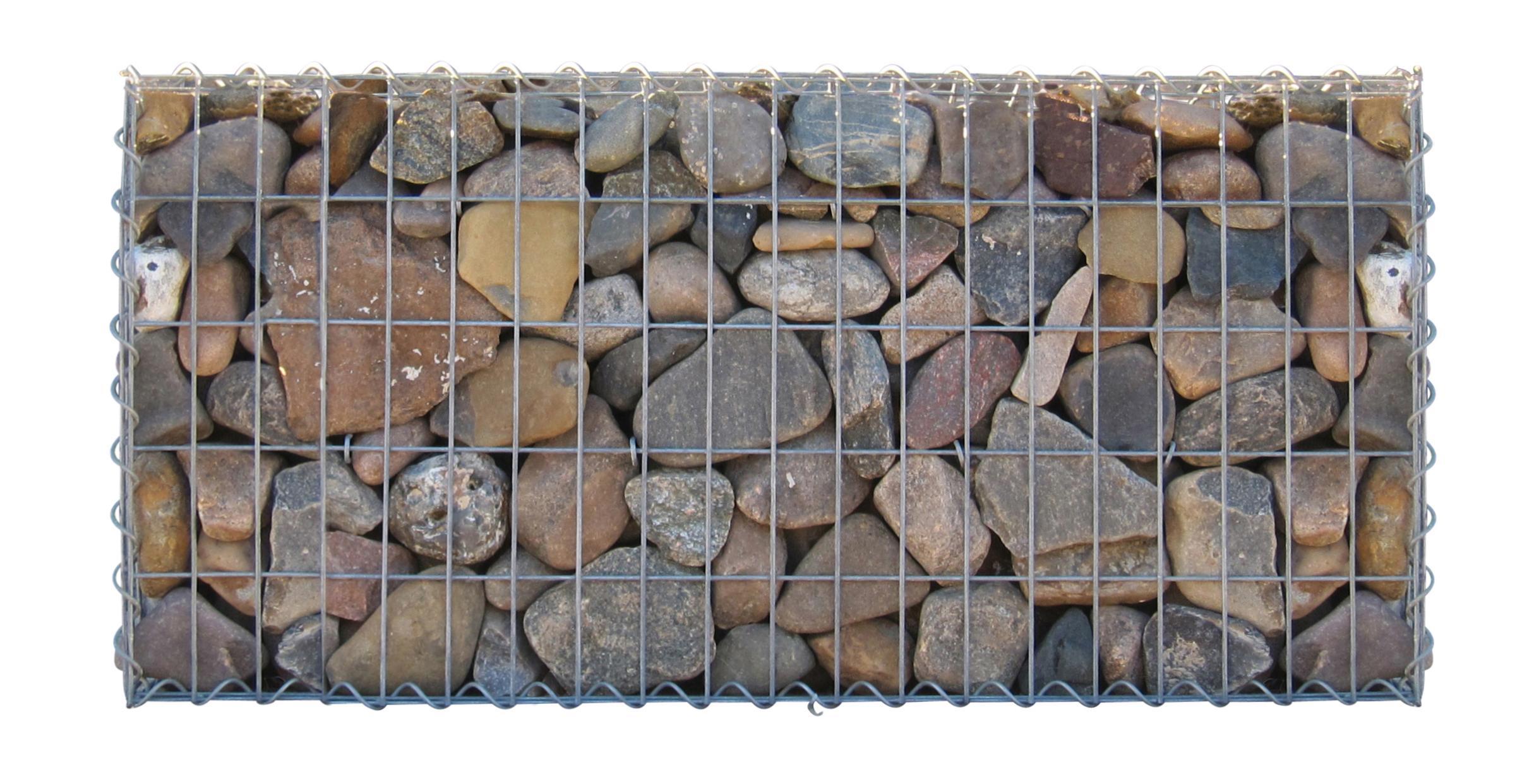 Gabion 100 cm x 90 cm x 40 cm (L x H x D), maskestørrelse 5 cm x 10 cm, spiral