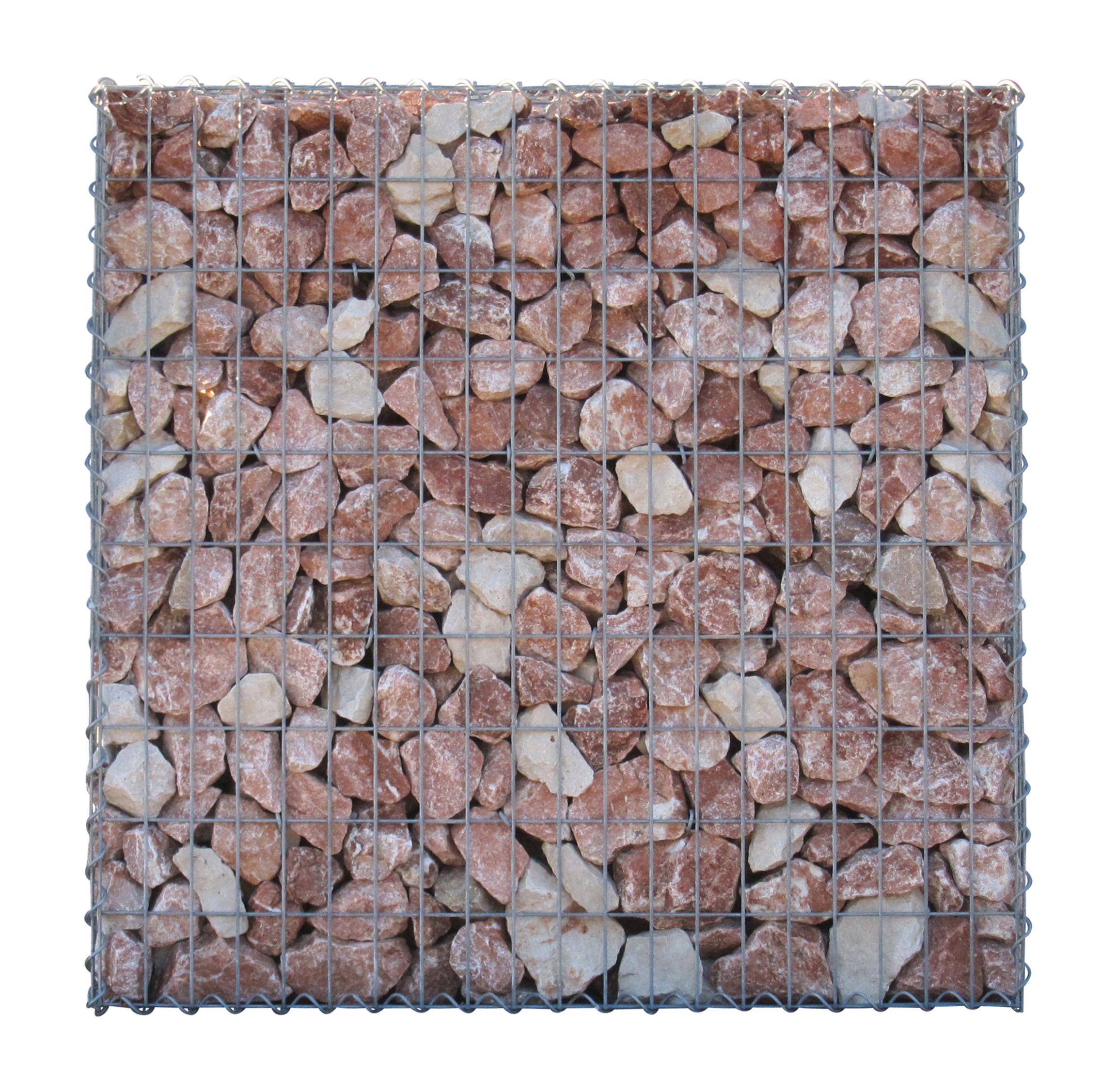 Gabion 100 cm x 100 cm x 30 cm (L x H x D), maskestørrelse 5 cm x 10 cm, C-ring