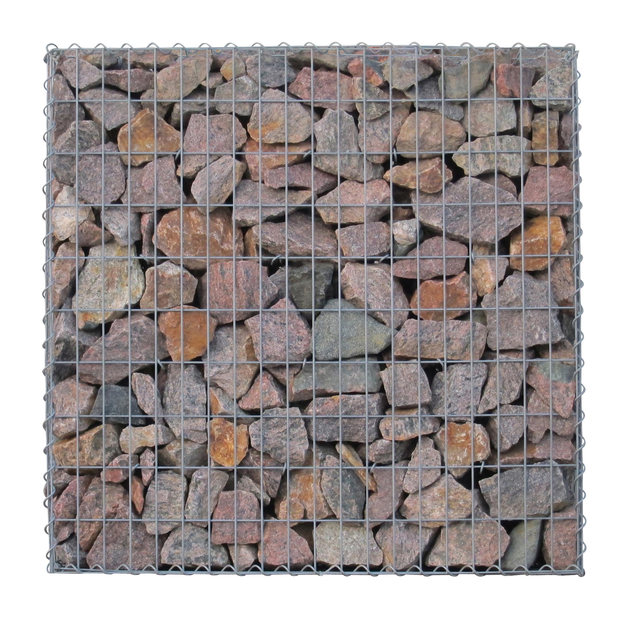 Gabion 100 cm x 100 cm x 30 cm (L x H x D), maskestørrelse 5 cm x 10 cm, C-ring