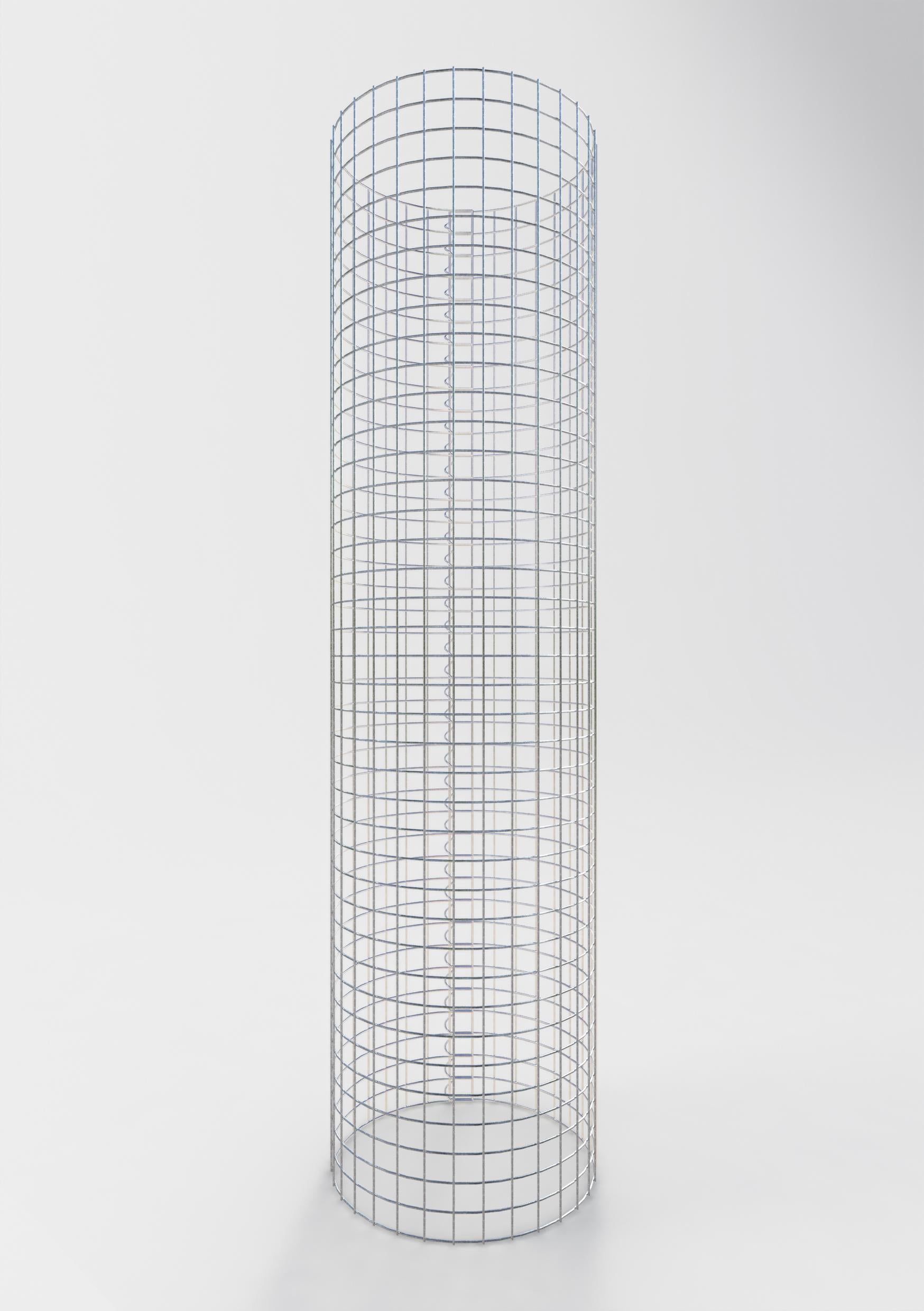 Colonna gabbionata rotonda di 52 cm di diametro, 200 cm di altezza, maglia 5 cm x 5 cm