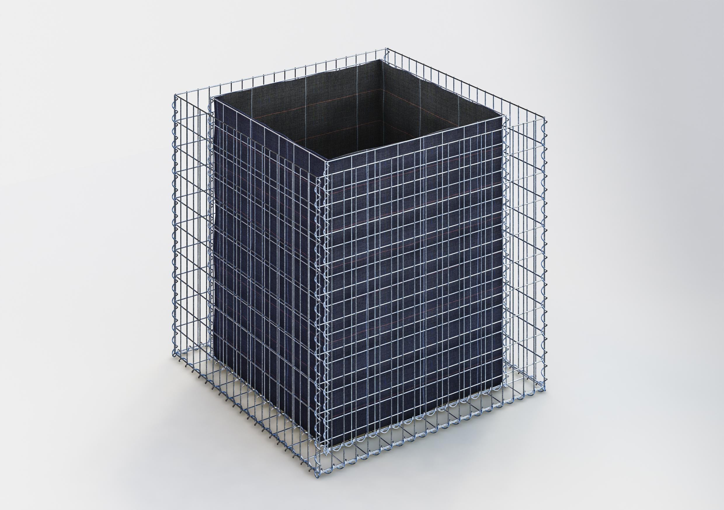 Højseng firkantet 100 cm x 100 cm x 100 cm (L x H x D), maskestørrelse 5 x 10 cm, vægtykkelse 10 cm