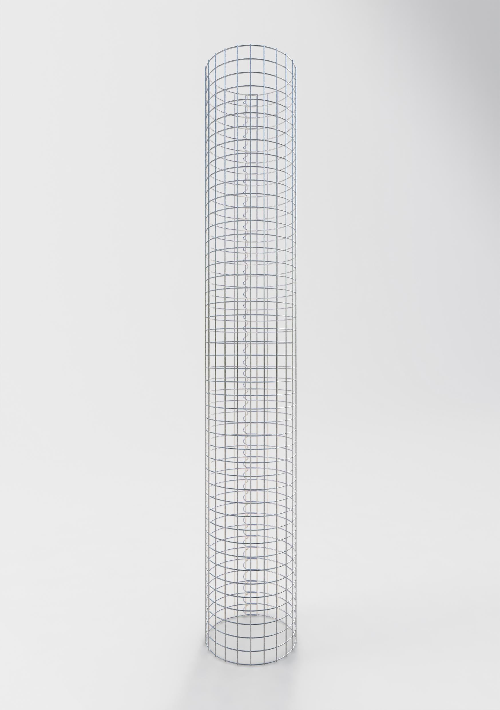 Gabionensäule rund 37  cm Durchmesser, 230  cm Höhe, Maschenweite 5 cm x 5 cm