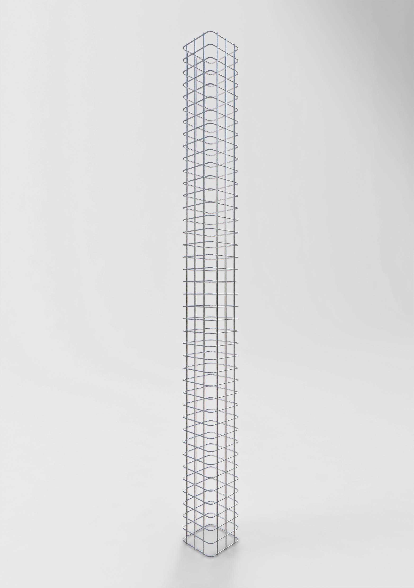 Gabionensäule eckig feuerverzinkt, 17 cm x 17 cm, 200 cm Höhe, MW 5 cm x 5 cm